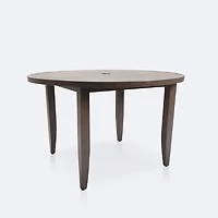 Oak Ridge 48" Round Dining Table- Brushed Walnut Brown