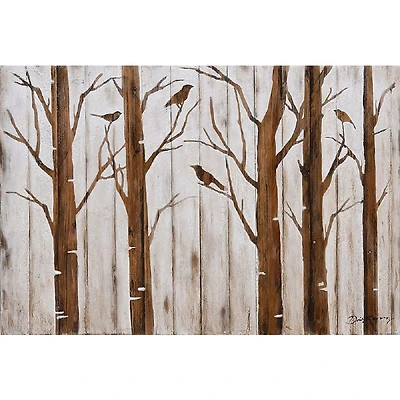 Oil Painting - Stencil Trees