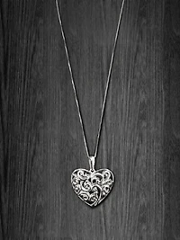 Silver Heart Pendant with Chain