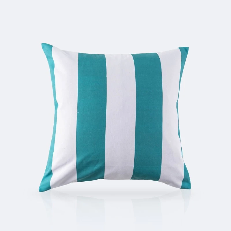 Throw Pillow 18X18 - Aqua Stri