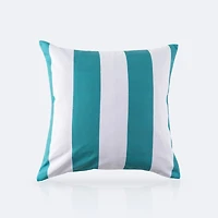 Throw Pillow 18X18 - Aqua Stri
