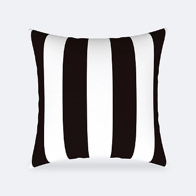 Throw Pillow 18 x 18 - Black Stripe
