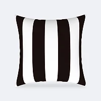 Throw Pillow 18 x 18 - Black Stripe
