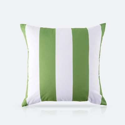 Throw Pillow 18 x 18 - Green Stripe