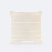 Throw Pillow 18 x 18 - Grey w/ White Stripes