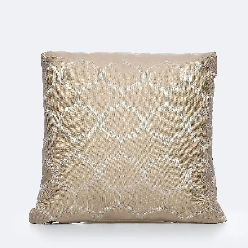 Throw Pillow - Beige Print