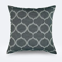 Throw Pillow - Dark Green Print