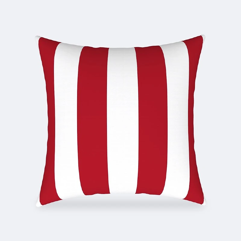 Throw Pillow 18 x 18 - Red Stripe