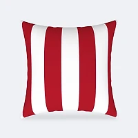 Throw Pillow 18 x 18 - Red Stripe