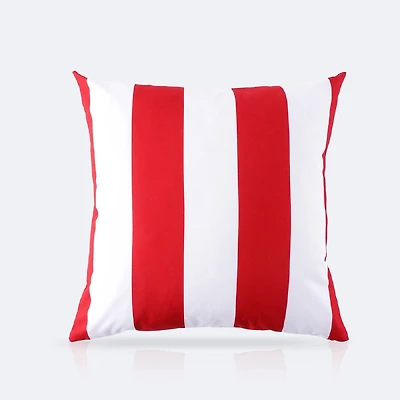 Throw Pillow 18 x 18 - Red Stripe