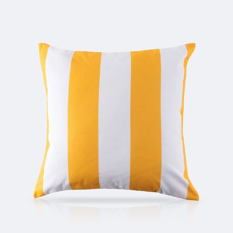 Throw Pillow 18 x 18 - Yellow Stripe