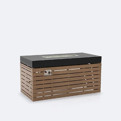 Pire Firepit Table - Woodlook / Black Frame 