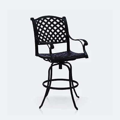 Reel Weave Swivel Bar Chair