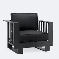 Renfrew Club Chair -  Black Frame - Carbon Black Cushion