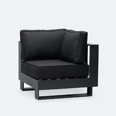 Renfrew Corner Chair -  Black Frame - Carbon Black Cushion