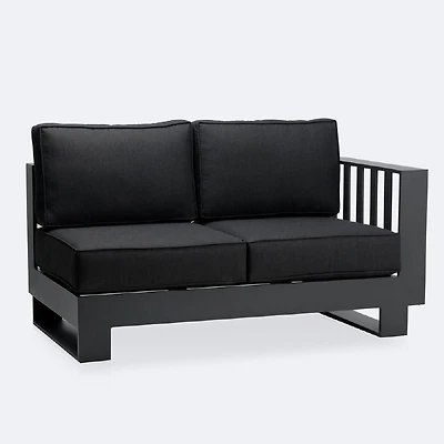 Renfrew Right Hand Facing Loveseat -  Black Frame - Carbon Black Cushion
