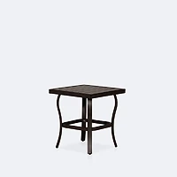 Riviera Square Side Table - Brushed Mahogany