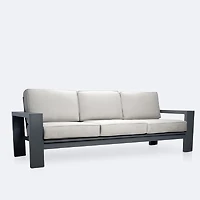 Shoreline Sofa - Dark Grey Frame, Spectrum Dove Cushions
