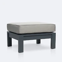 Shoreline Ottoman - Dark Grey Frame, Spectrum Dove Cushion