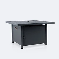 Shoreline 41" Square Firepit Table - Dark Grey