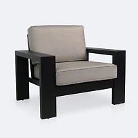 Shoreline Club Chair - Black Frame, Cast Shale Cushions