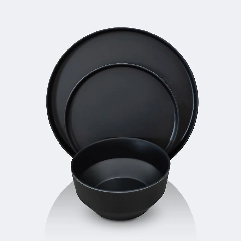 Soleil 12 pcs Dinnerware Set - Black