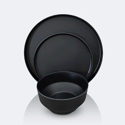 Soleil 12 pcs Dinnerware Set - Black