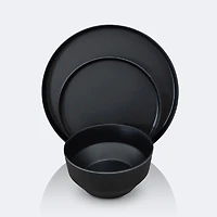 Soleil 12 pcs Dinnerware Set - Black
