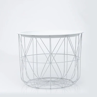 Small Storage Table - White