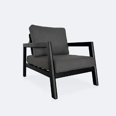 Switch Club Chair - Black Frame / Dotbella Thunder Grey Cushion