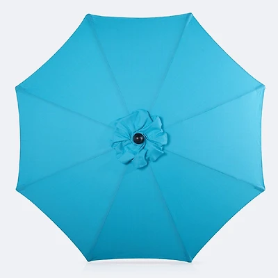 10' Auto Tilt Umbrella - DotBella Belize Blue