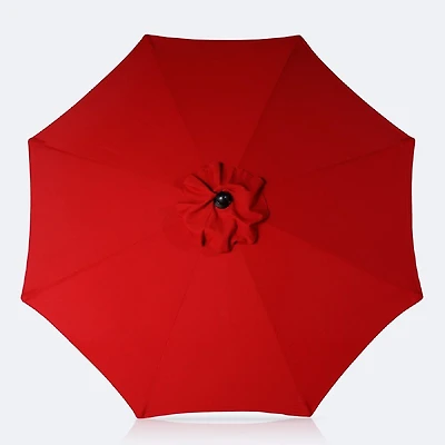 10' Auto Tilt Umbrella - DotBella Classic Red