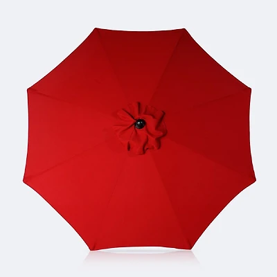 9" Auto Tilt Umbrella - DotBella Classic Red