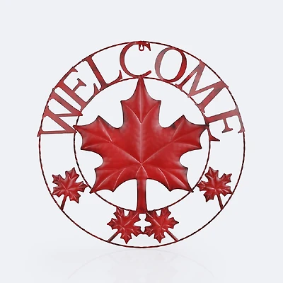 Maple Leaf Welcome Sign