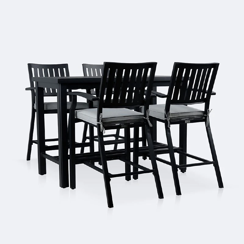 Belvedere Counterheight Bar Set - Black