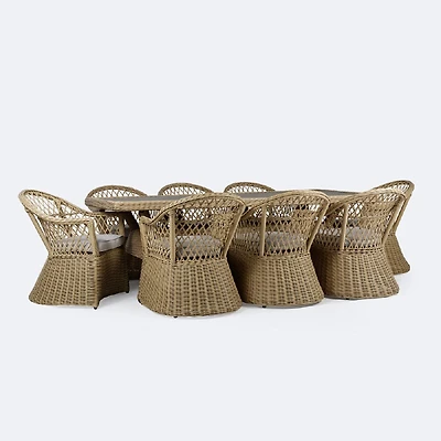Betty 8 Seat Dining Set - Natural
