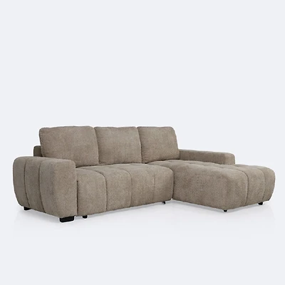 Nomi Right- Hand Facing Sectional Media Sleeper - Latte