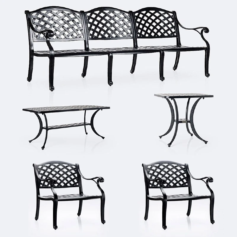 Reel Weave Sofa Conversation Set - Black Tippet