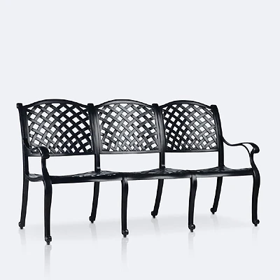 Reel Weave 3-Seater Bench - Black Tippet