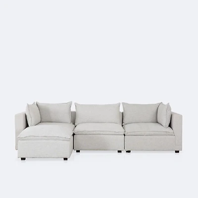 Stratus Cloud 4 Piece Sectional - Perlie Cream