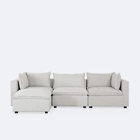 Stratus Cloud 4 Piece Sectional - Perlie Cream