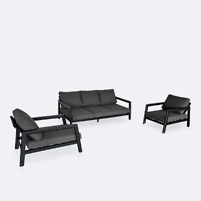 Switch Conversation Set  -Black Frame / Dotbella Thunder Grey Cushion
