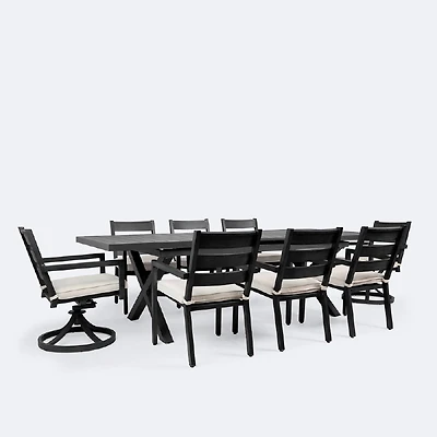 Tahoe Dining Set - 8 Seat - Black