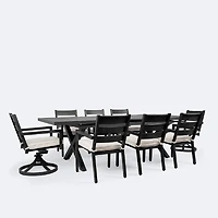 Tahoe Dining Set - 8 Seat - Black