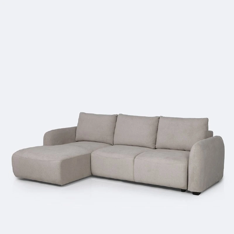 Vivo Left- Hand Facing Sectional Media Sleeper - Savy Beige