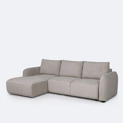 Vivo Left- Hand Facing Sectional Media Sleeper - Savy Beige