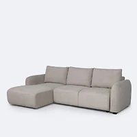 Vivo Left- Hand Facing Sectional Media Sleeper  - Savy Beige