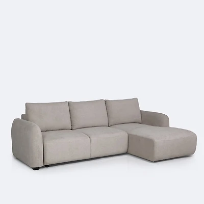 Vivo Right- Hand Facing Sectional Media Sleeper - Savy Beige