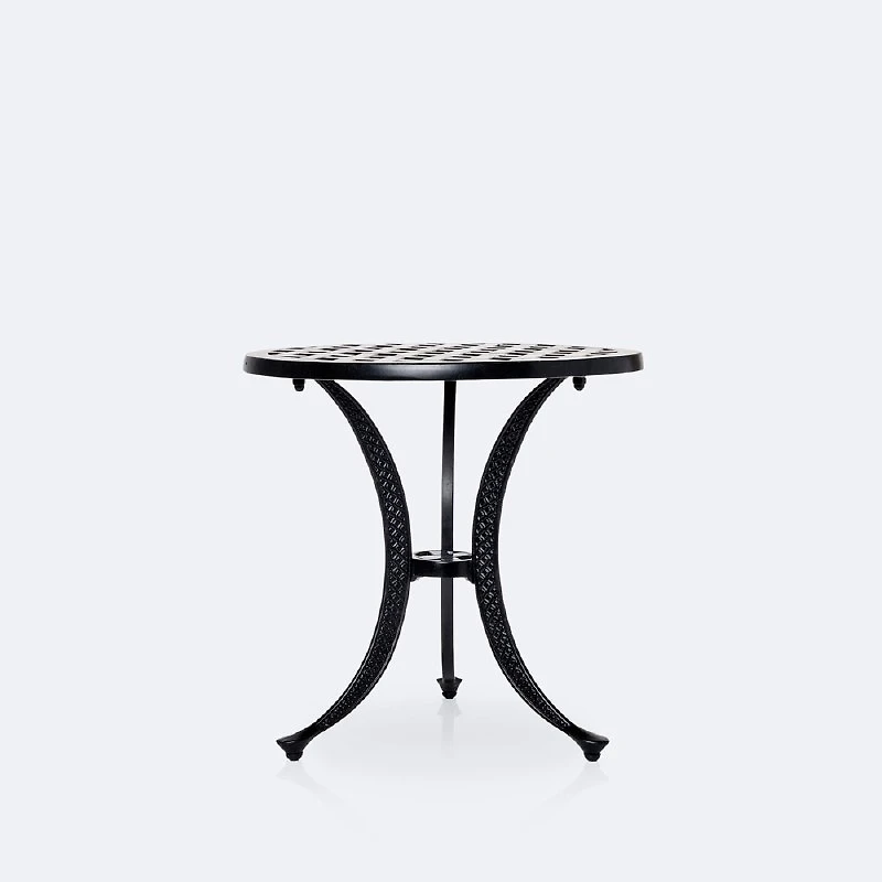 Weave 21" Round Side Table - Black Tippet
