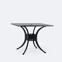 Weave 36" Square Dining Table- Black Tippet